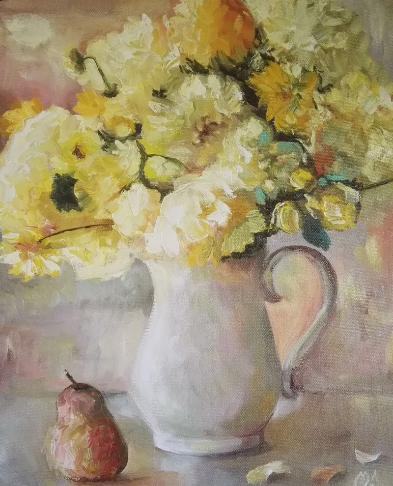 Солнечный букет. Картина маслом 40×50 см — 40×50 см