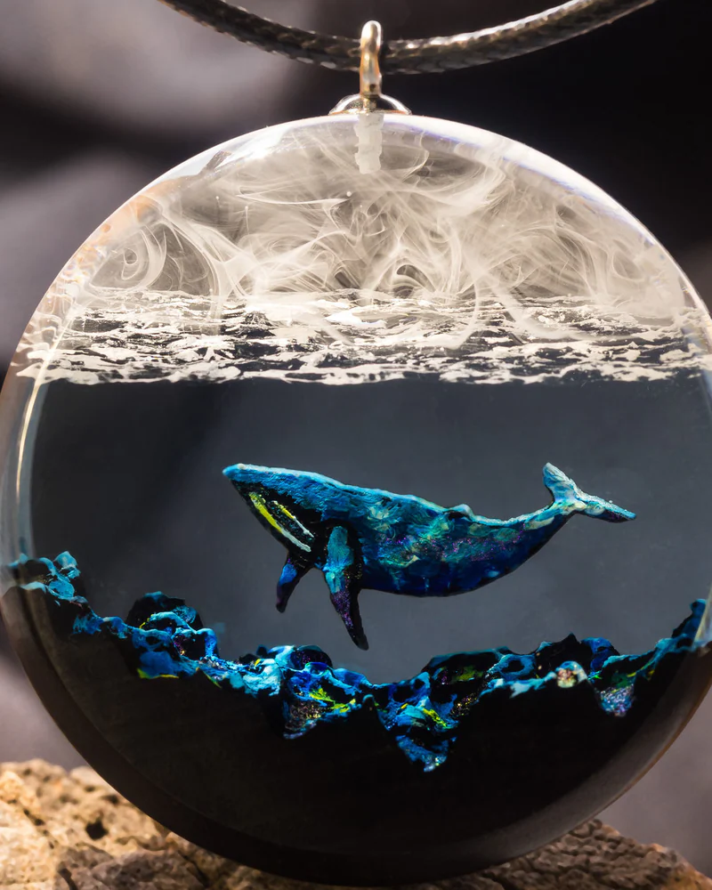Кулон "Whale blue" — Основной вариант