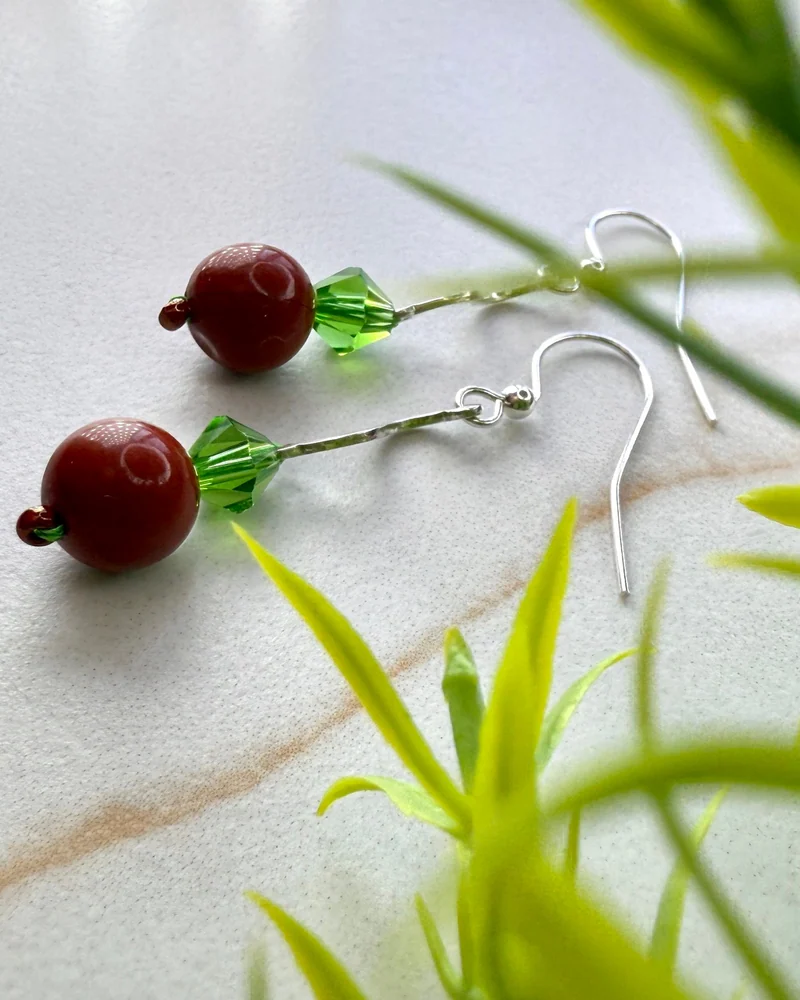 Серьги с красной яшмой — Серьги с красной яшмой