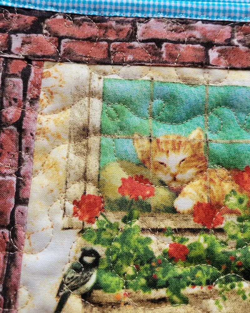 Прихватки лоскутные "Кошки на окошке"