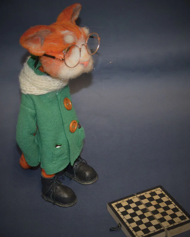 Кот Джем. Войлочная игрушка. Игрушка из шерсти