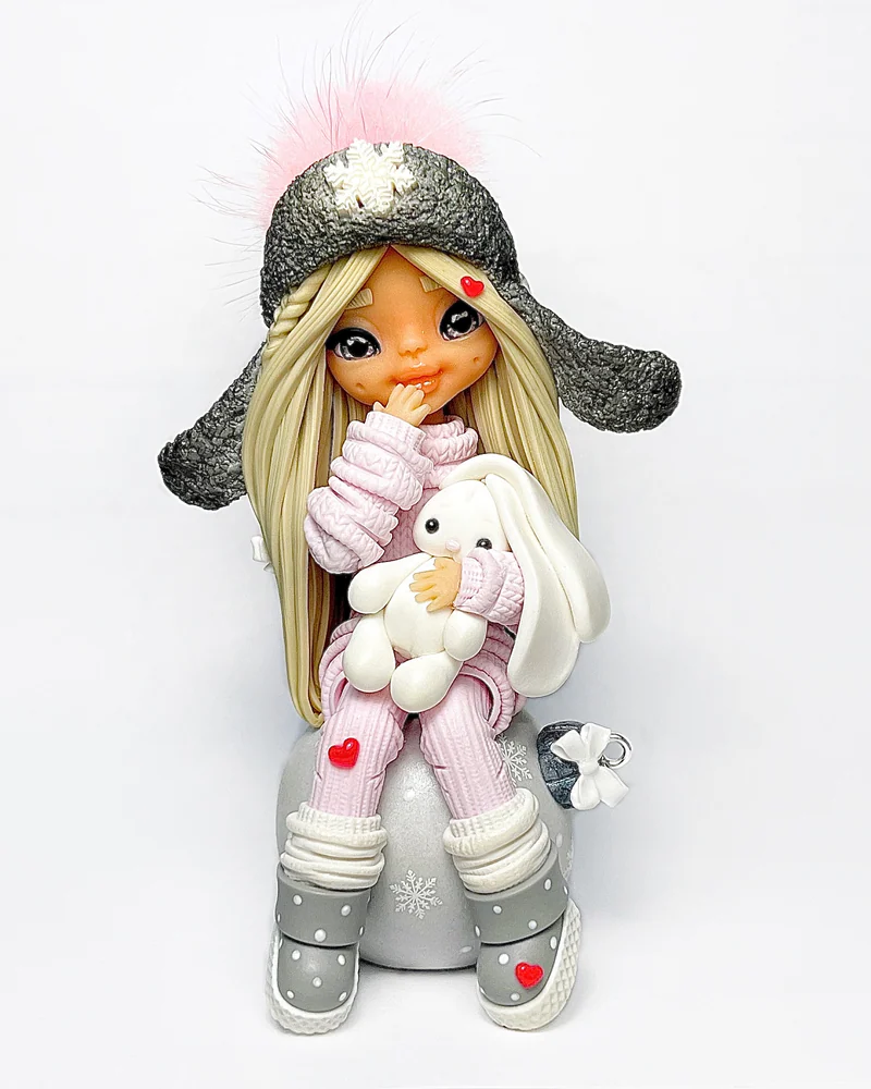 Кукла 3D в розовом образе
