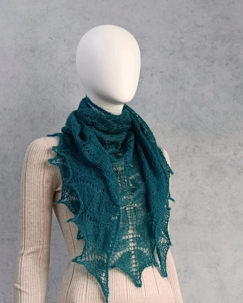 Косынка Облако (Baby super kid mohair) — Морская волна/петроль