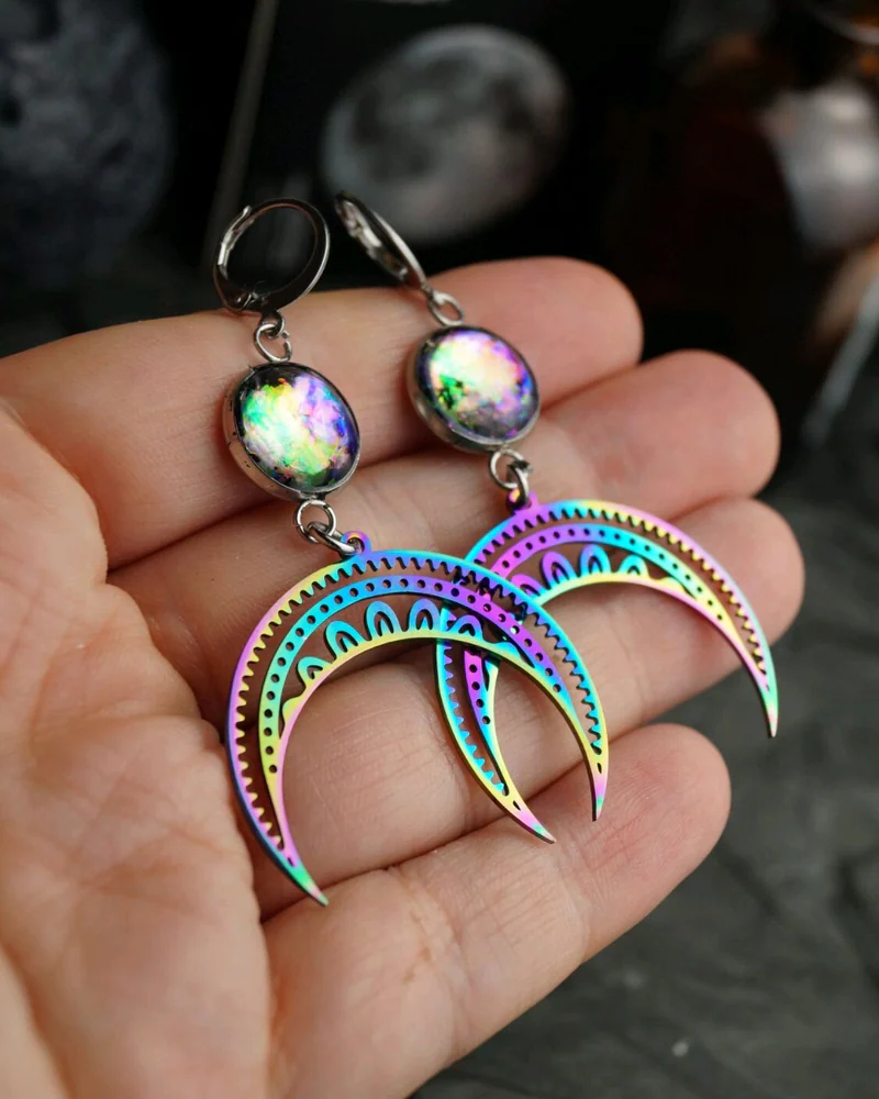 Серьги космические луны