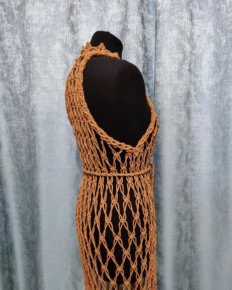 Жакет, кардиган макраме, платье