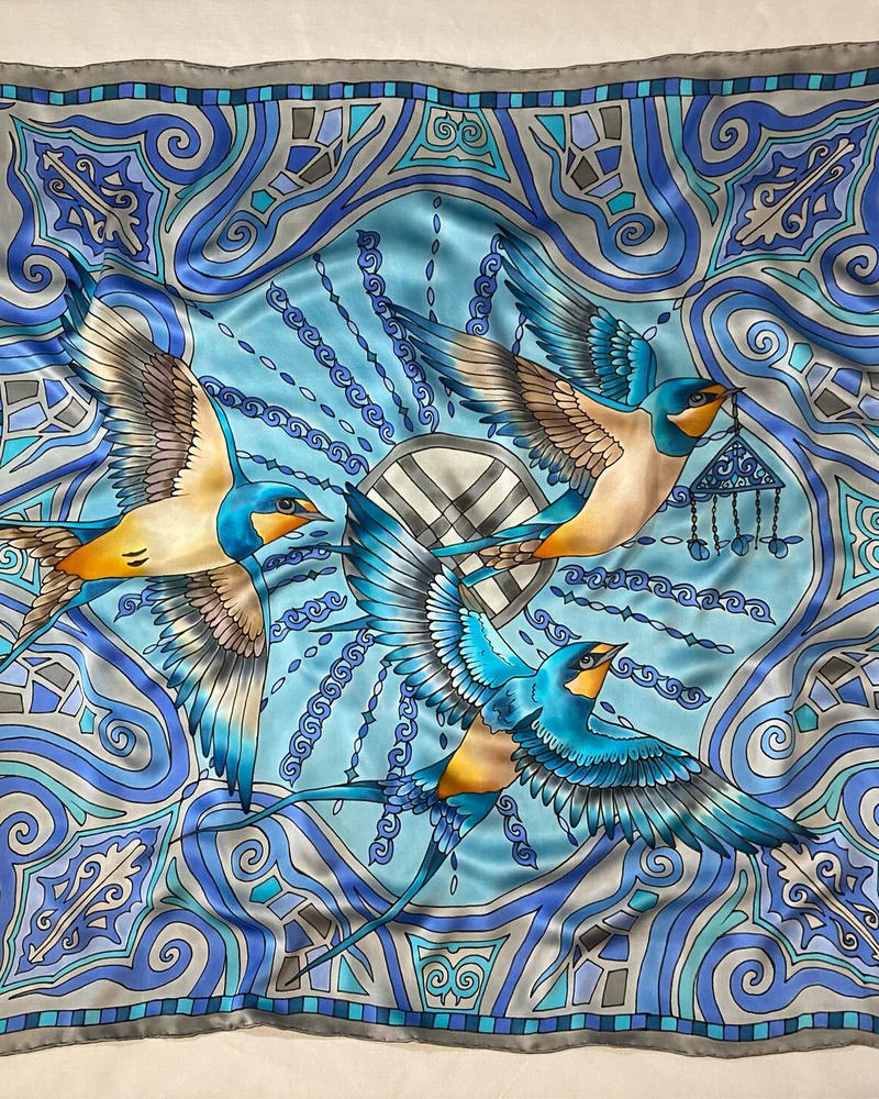 Платок «Полёт» — 90×90 см