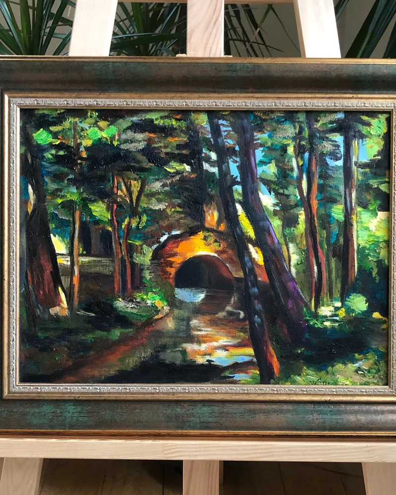 Картина маслом Пейзаж. Тайны старого леса. 45×55 — Оригинал