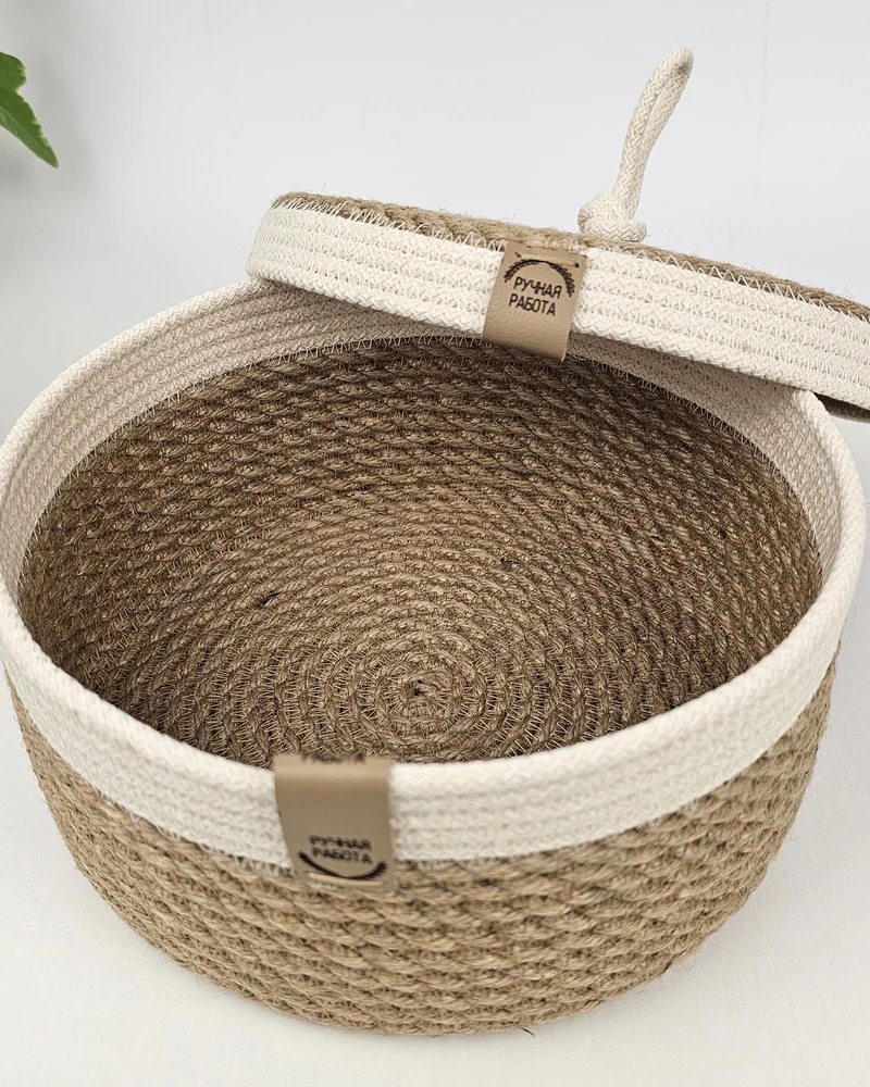 Корзинка с крышкой d20cm h10cm