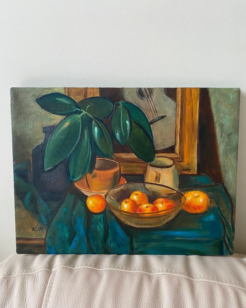 Картина маслом 30×40 см. Натюрморт с фруктами — Оригинал