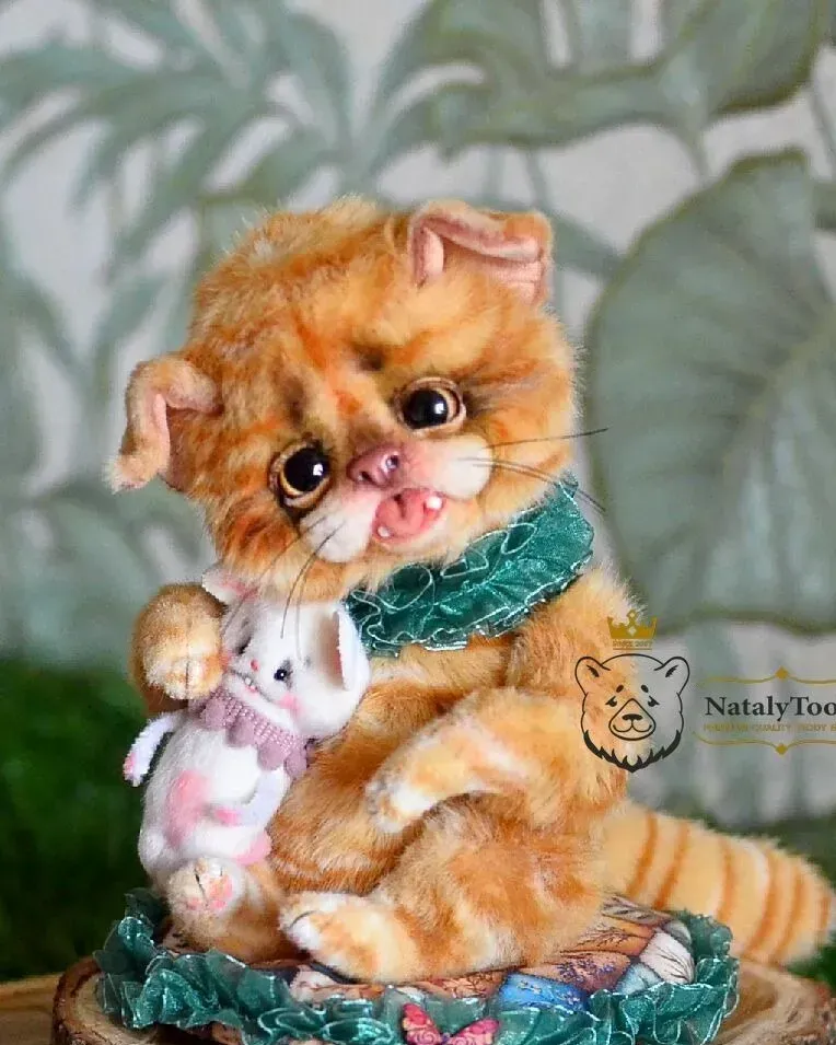 Котёнок тедди с мышкой, рыжий — Котёнок тедди с мышкой, рыжий