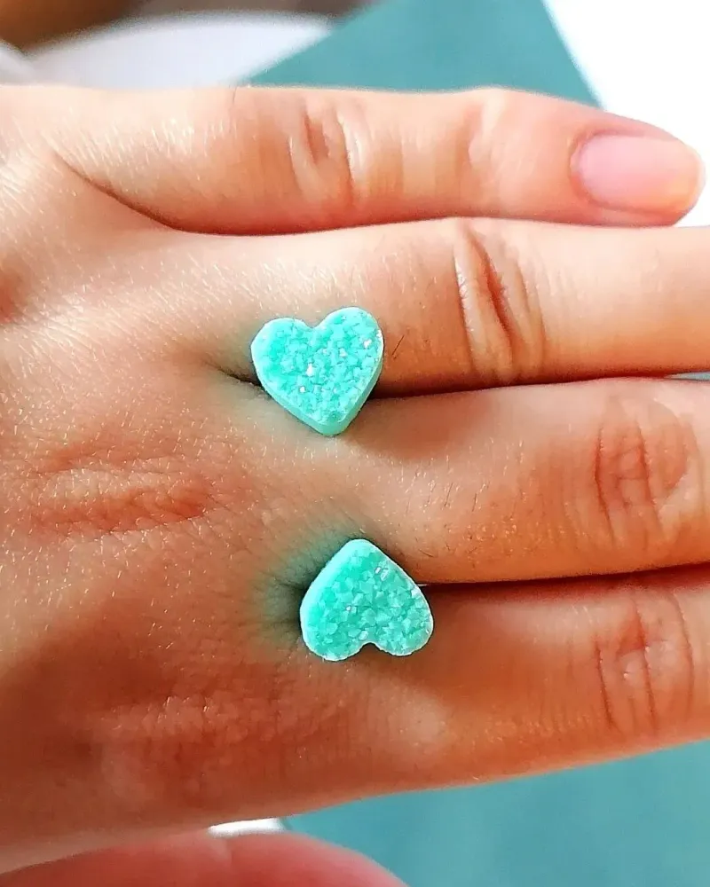 Серёжки-гвоздики, комплект из 3х пар — Эпоксидная смола