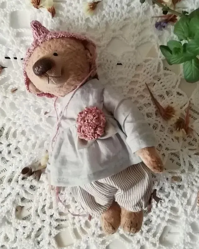 Мишка Тедди Софи, розовый, 17 см