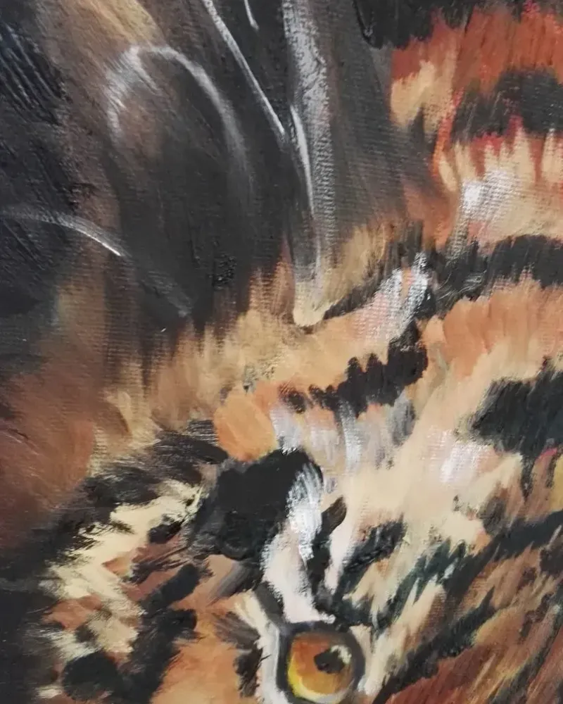 Тигр. Картина маслом 50×100 см — 50×100 см