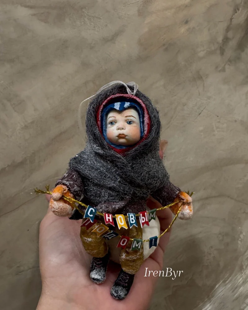 Елочная игрушка ватная