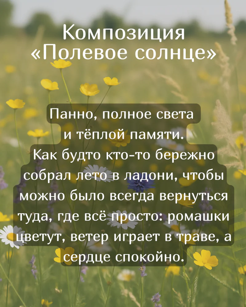 Панно 16 см "Полевое солнце" — Основное исполнение
