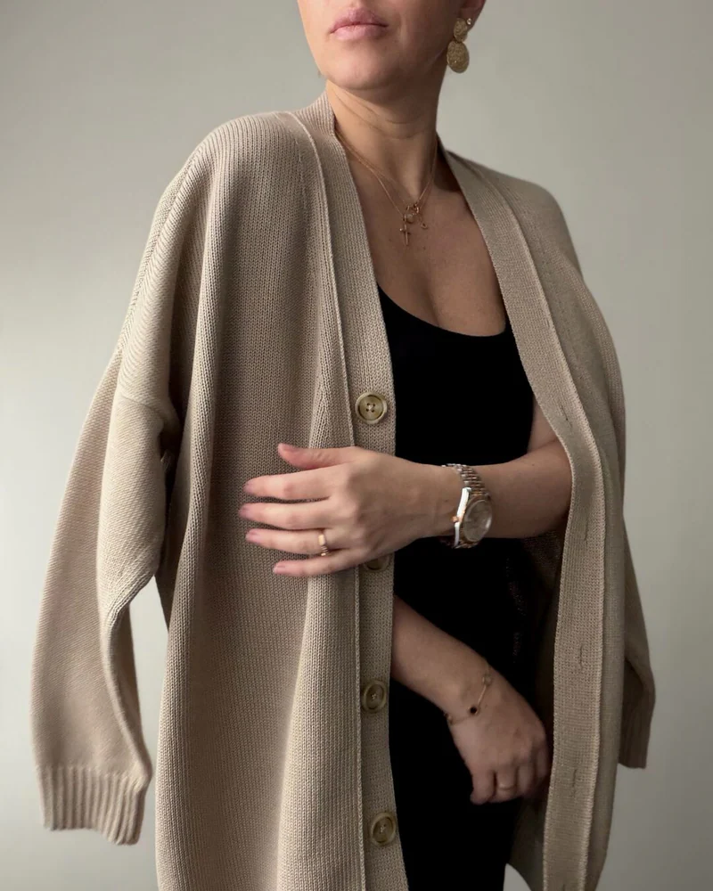 Вязаный женский кардиган 100% хлопок