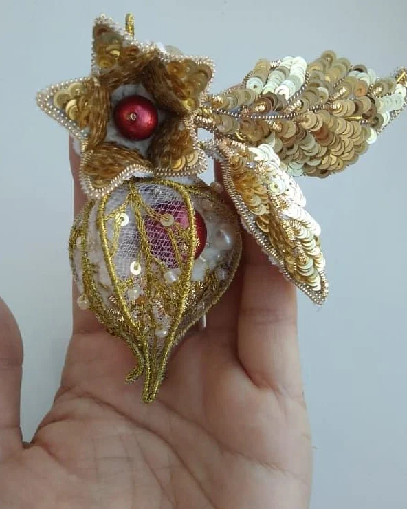 Брошь "Королевский физалис"