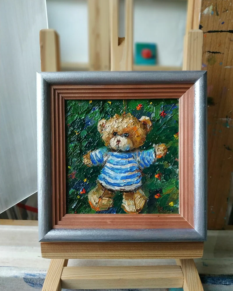 Серия "Новогодние игрушки" картины маслом новогодние