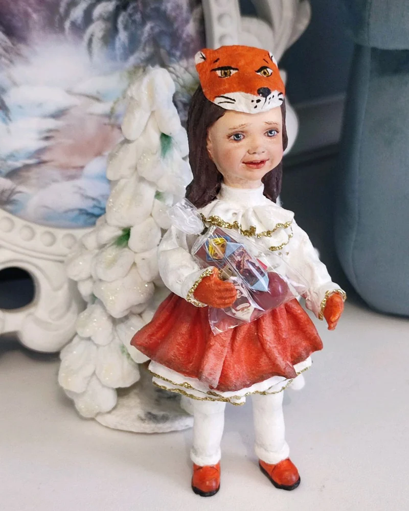 Ёлочная игрушка из ваты