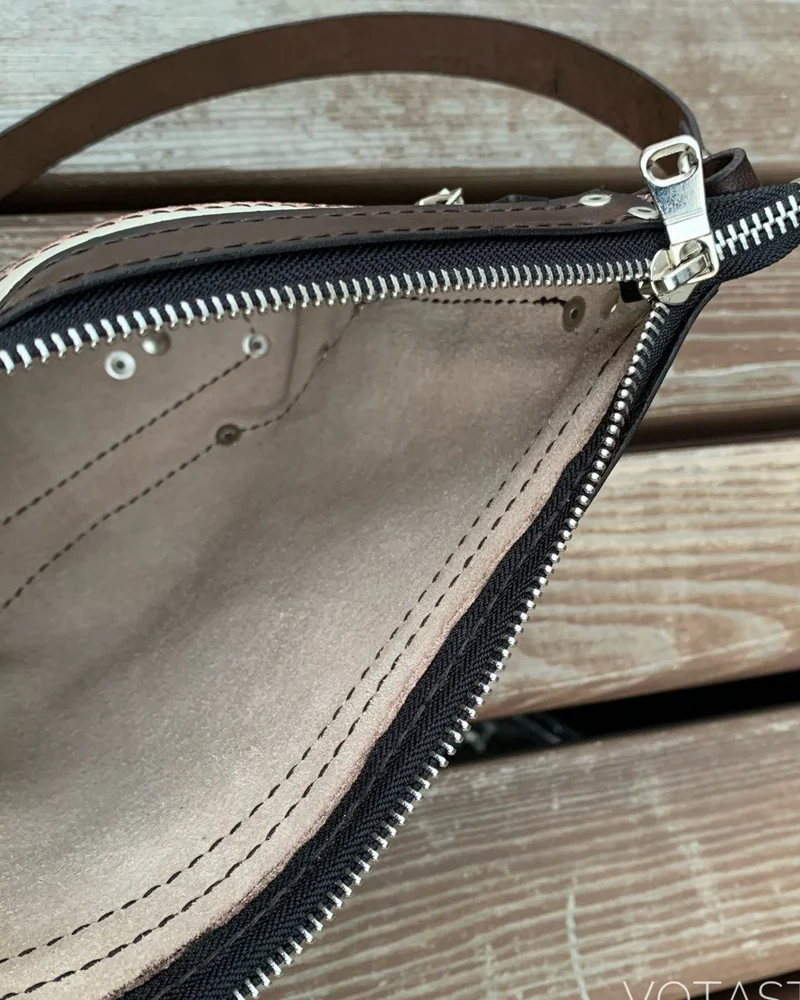 Женская сумка через плечо из натуральной кожи, молочного цвета — цвет бежевый