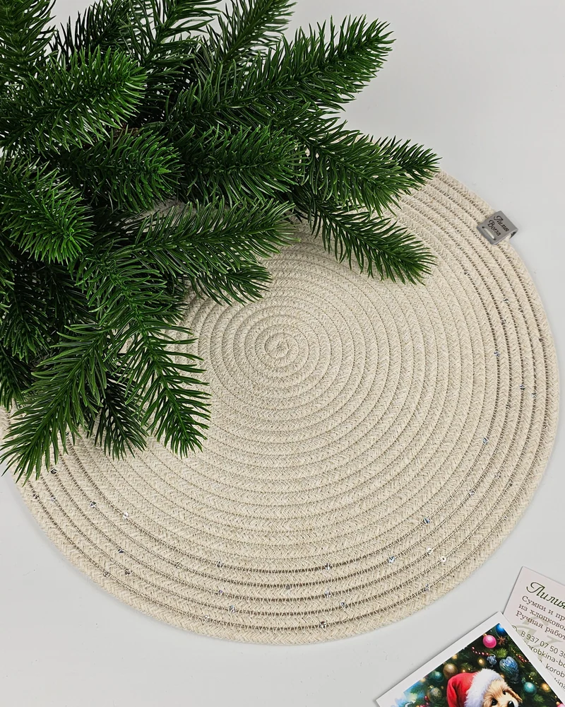 Салфетка d20/30cm с пайетками