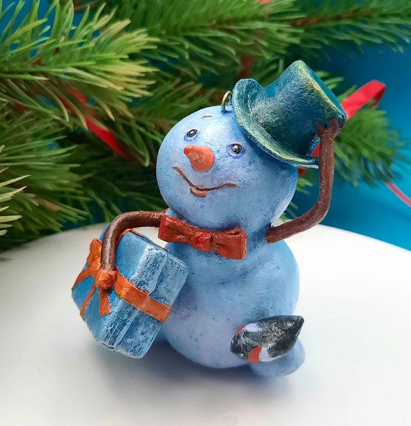 Ёлочная игрушка «СНЕГОВИК-1»