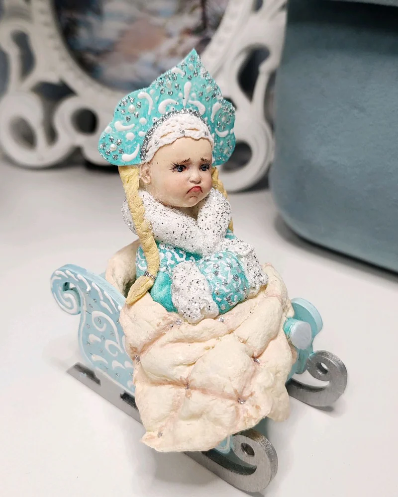 Ёлочная игрушка из ваты