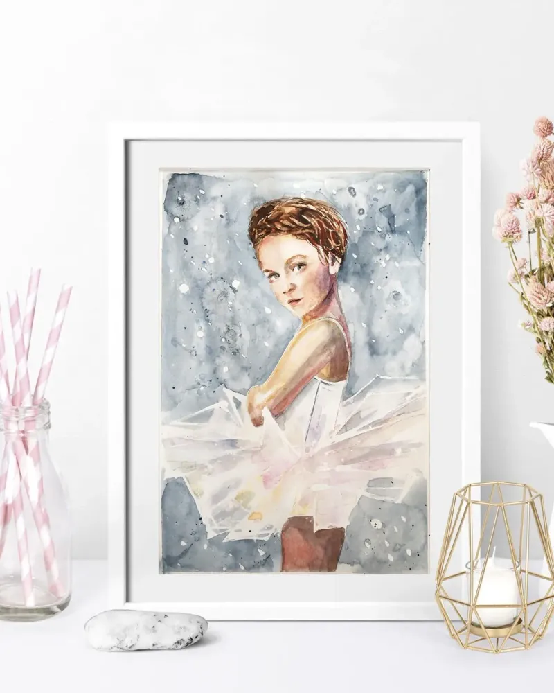 Балерина. Акварель 20×30 см — 20×30 см