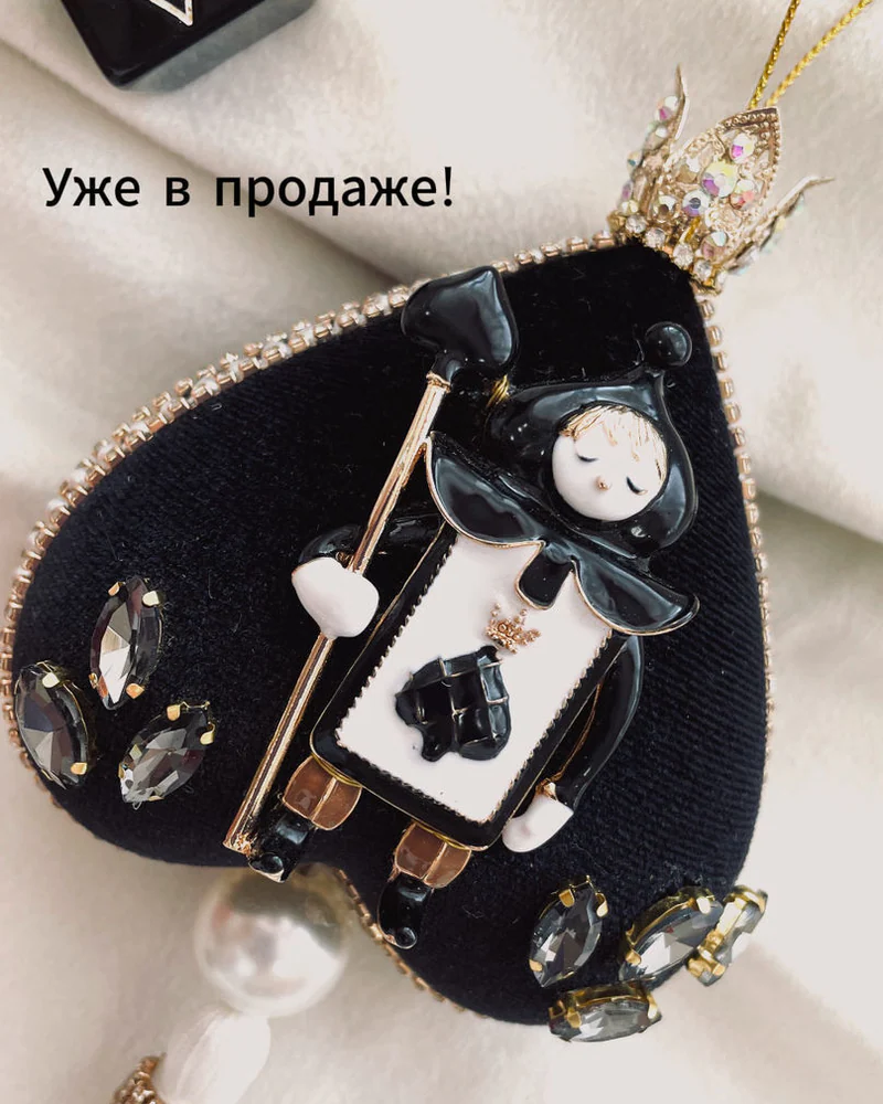 Подвеска «Пиковый Валет» — чёрный