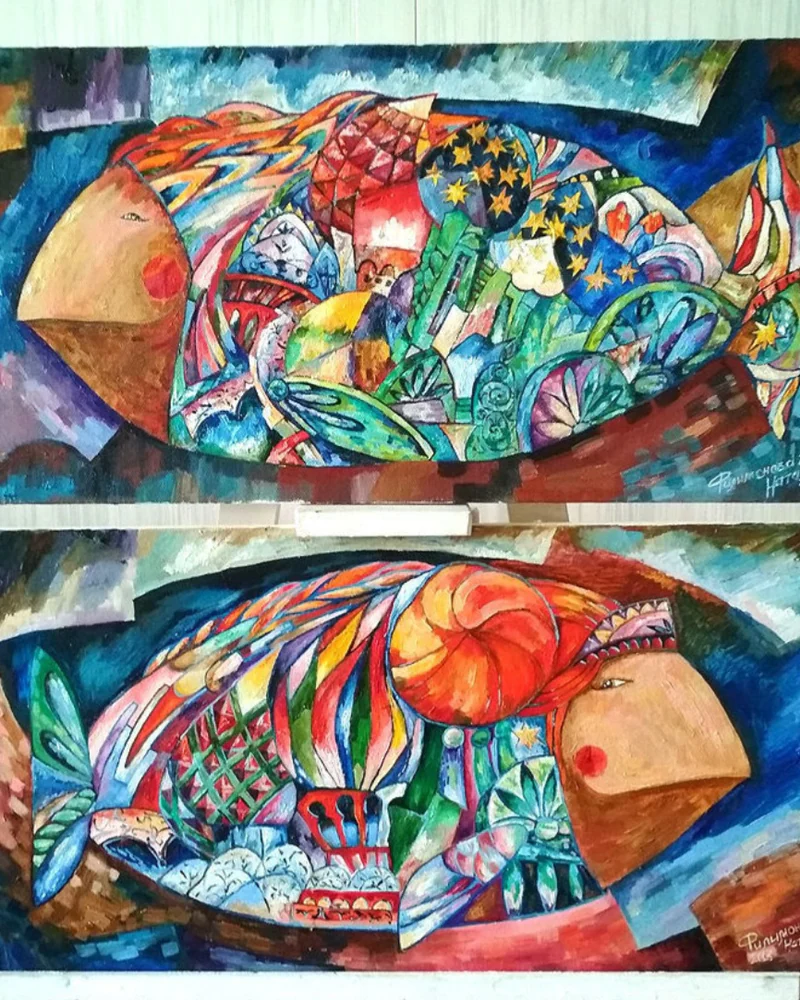 Картина «Рыба художница»