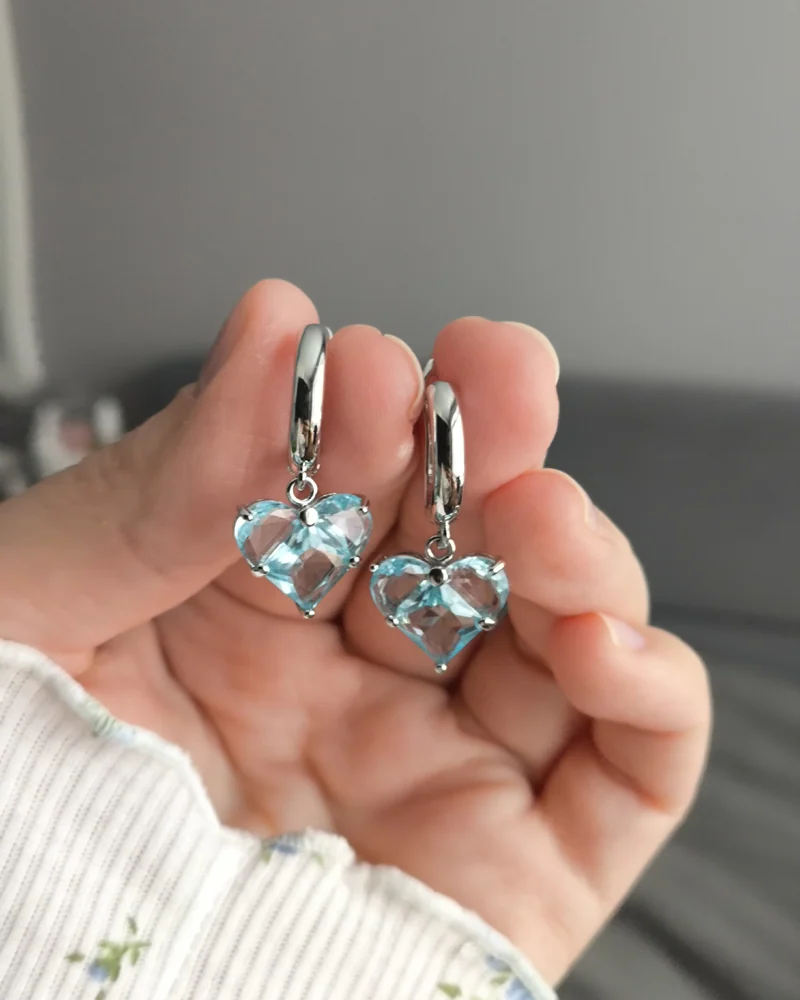 Серьги сердце