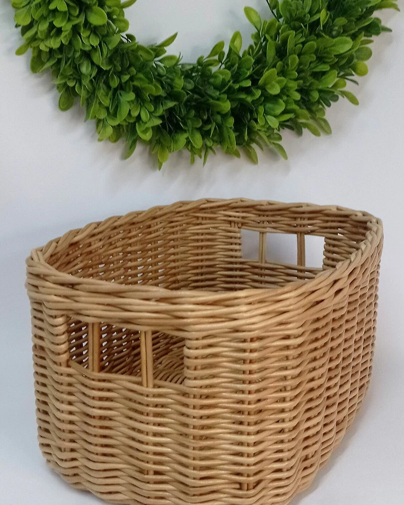Плетеные овальные корзины с ручками — Большая 23×30 см