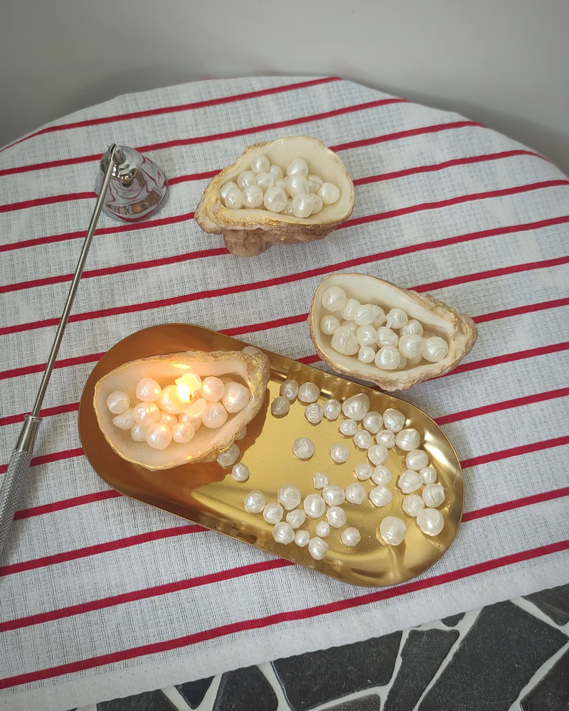 Свеча Ракушка с жемчугом