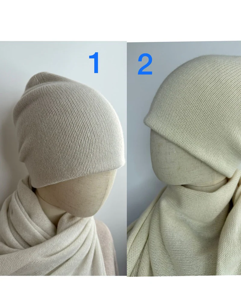 Шапка бини из 100% кашемира