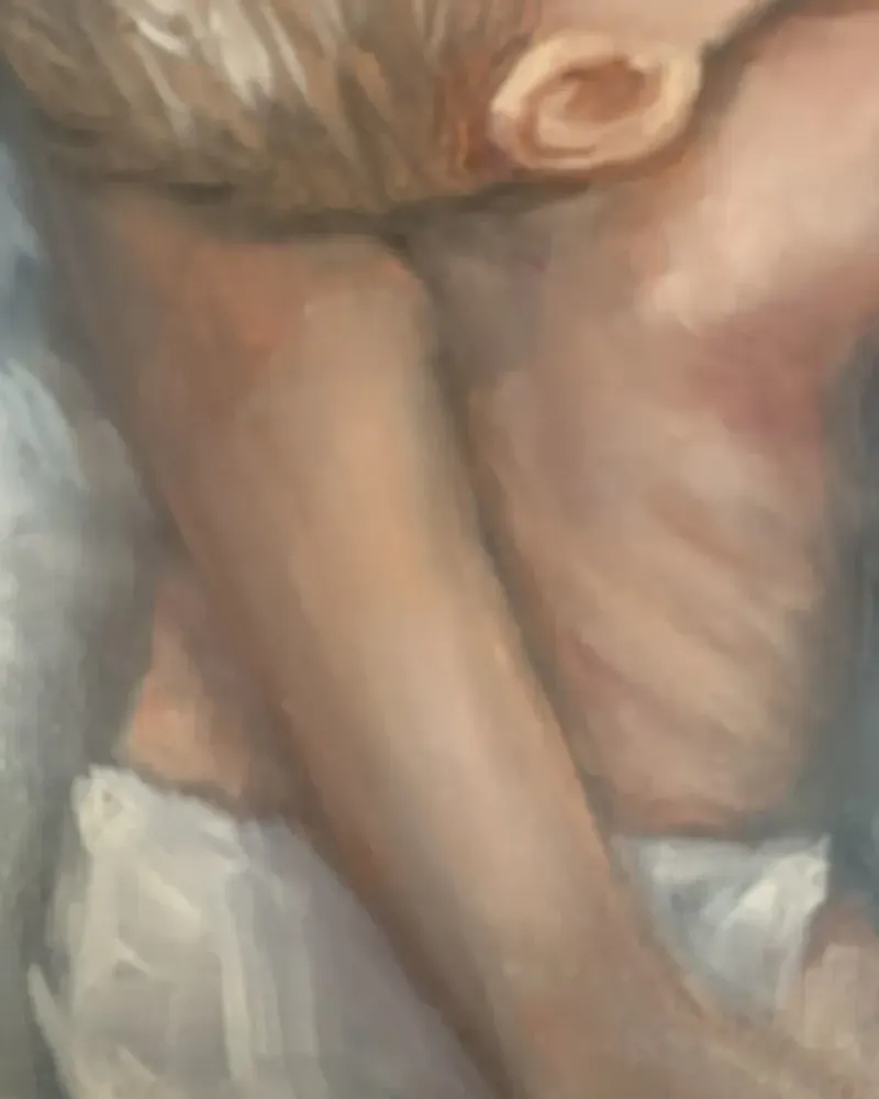 Мама и малыш. Картина маслом 20×30 см — 20×30 см