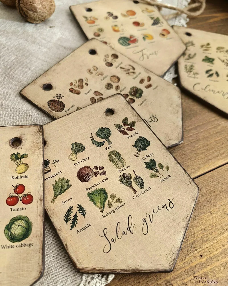 Деревянные флажки Farm Garden, набор из 5 шт. — Farm Garden