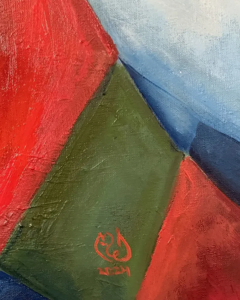 Мама с младенцем. Картина маслом 80×100 см — 80×100 см