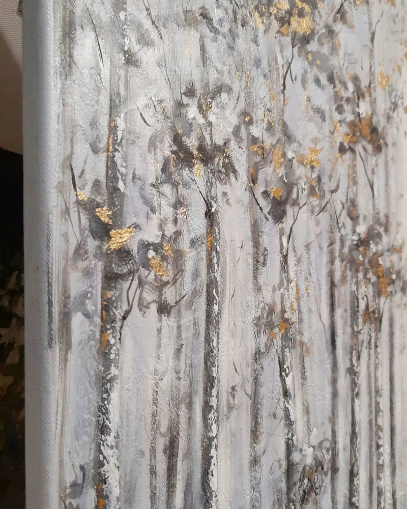 Картина «Берёзки в лучах солнца» — 65 × 130 см