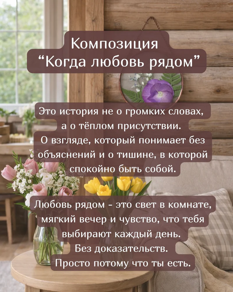 Панно 12 см "Когда любовь рядом" — Основное исполнение