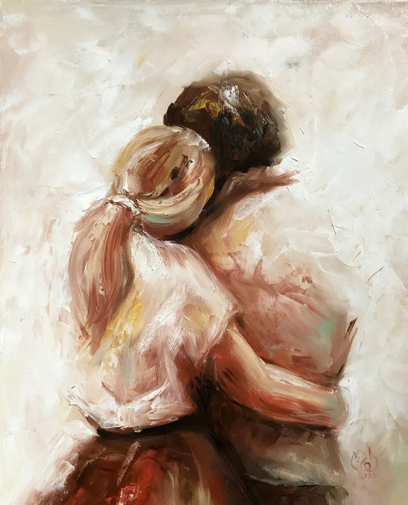Двое. Картина маслом 40×50 см — 40×50 см