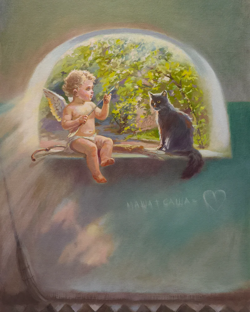 Картина маслом "Миссия выполнена" 50*35