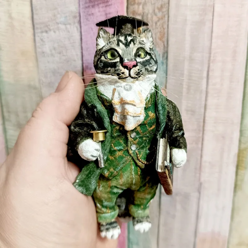 Ватная игрушка «Кот юрист»