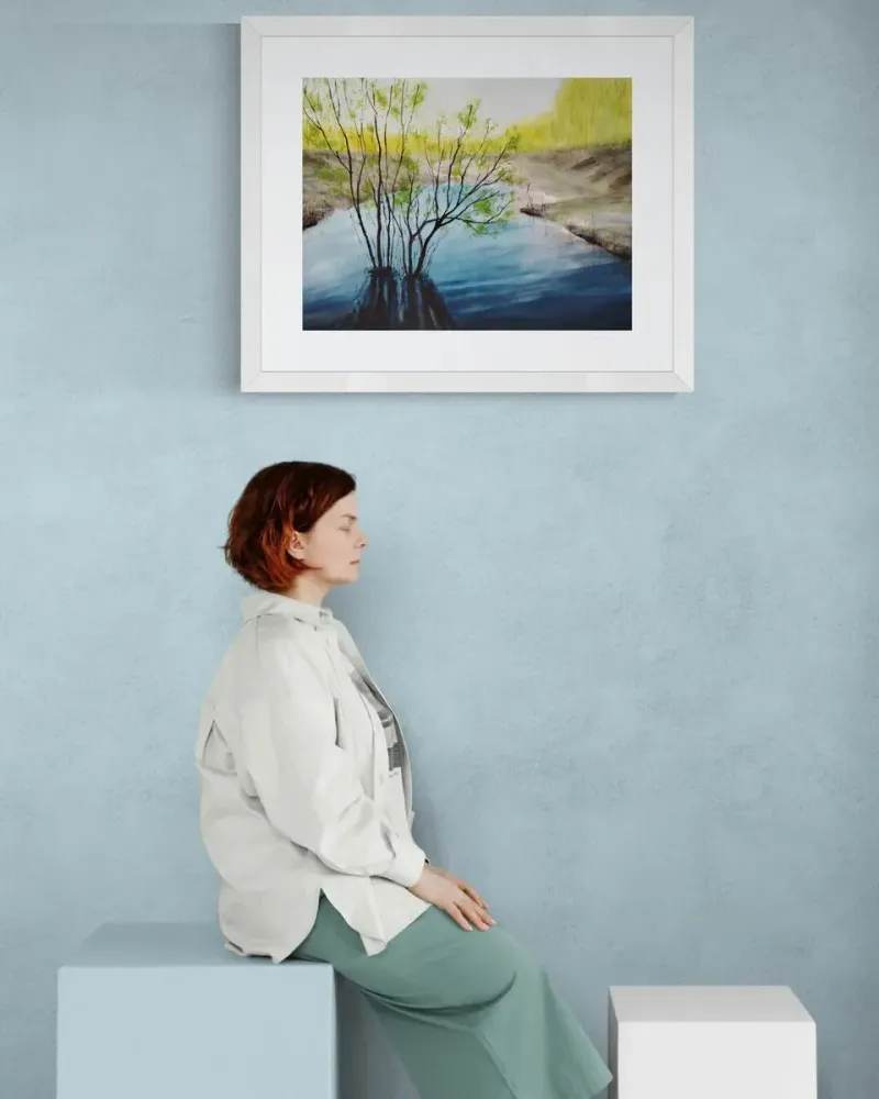 Весна. Пейзаж акварелью — 39×54 см