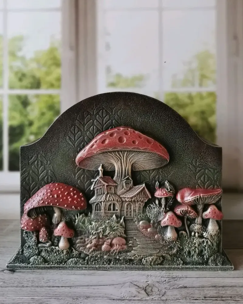 Карандашница с мухоморами, 2 секции