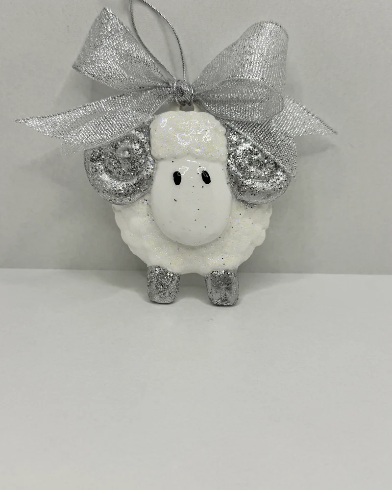 200₽ Ёлочная игрушка барашек — Серебро