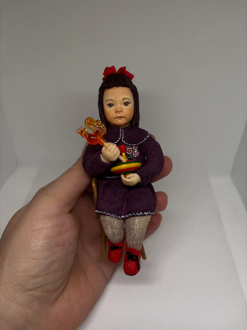 Коллекционная ватная ёлочная игрушка «Маришка»