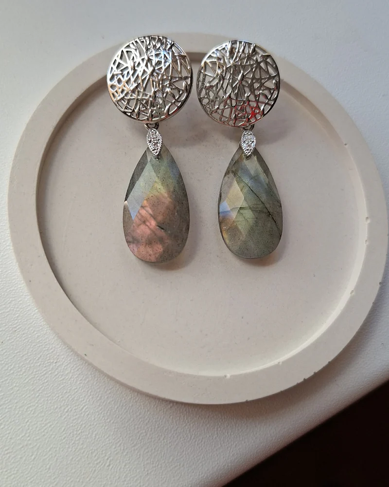 Серьги с лабрадором