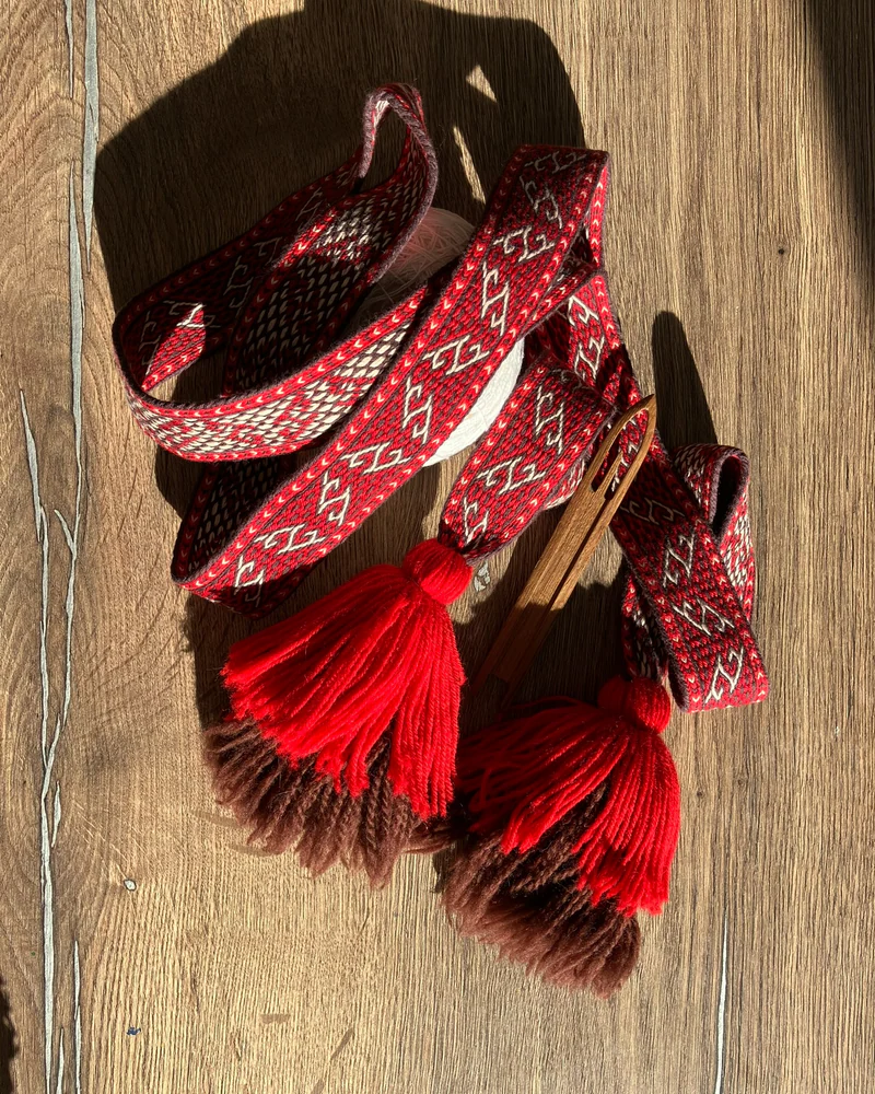 Пояс Женской Силы (тканый пояс с кистями)