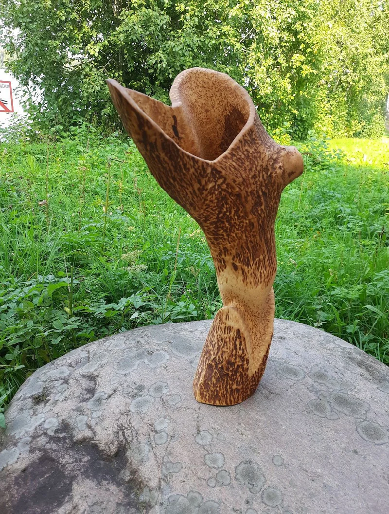 Ваза Замысловатая из карельской березы