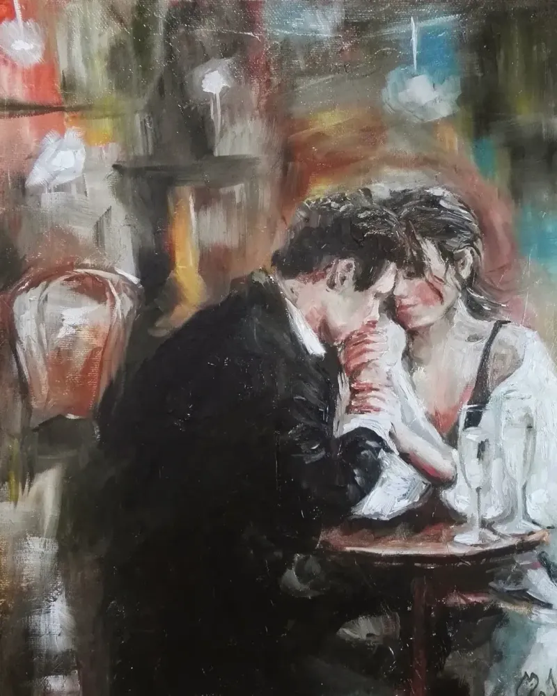 Свидание. Картина маслом 50×60 см — 50×60 см